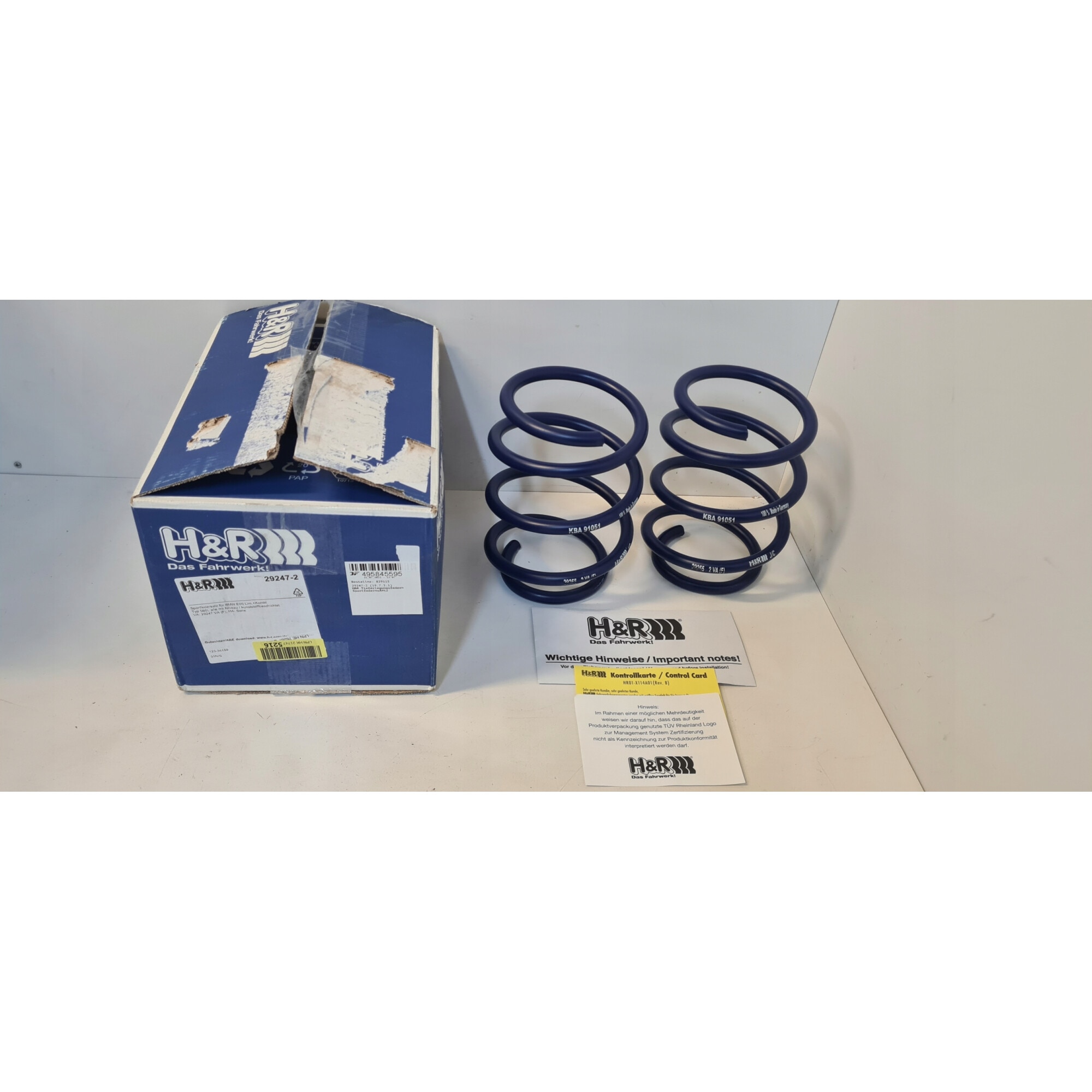 Arcuri sport H&R 29247-2 BMW Seria 5 E60 Sedan KBA 91051 29255-1