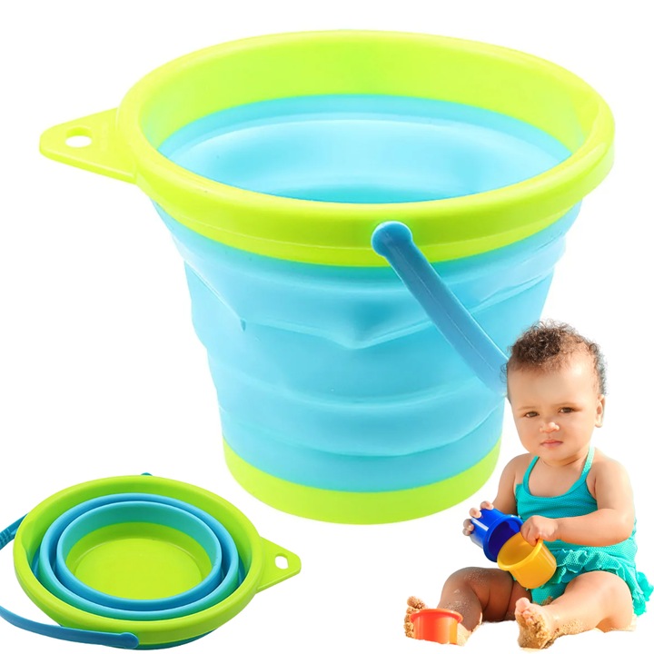 Кофа, Opengarden, многофункционална, гъвкава и издръжлива силиконова материя, идеална за пътуване, 22 x 17 x 12 cm, синя