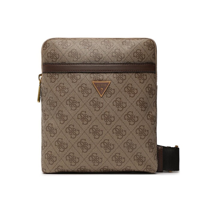 Férfi válltáska, GUESS JEANS, Műbőr, Barna, 21x24x3cm