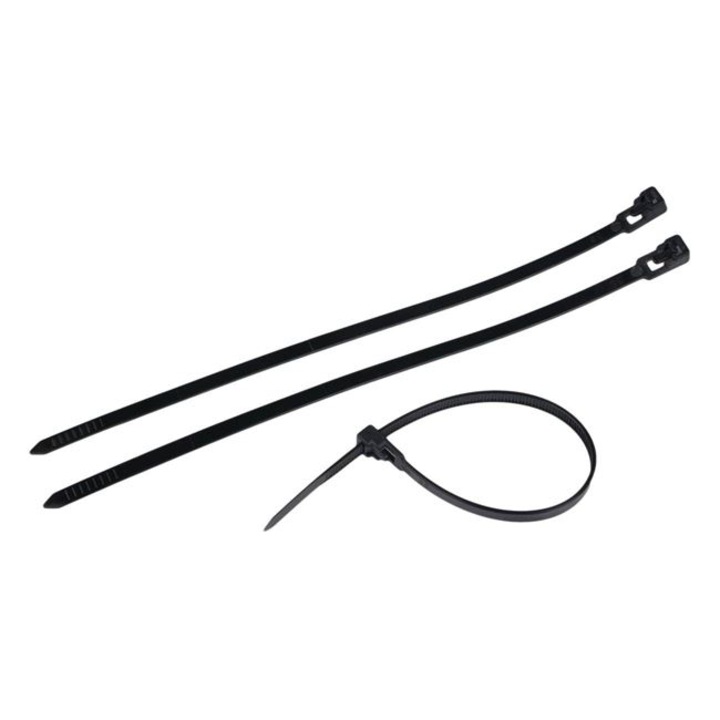 Set 45 Coliere reutilizabile Antbro® negre din plastic, pentru organizarea cablurilor - soricei 30x0.48cm