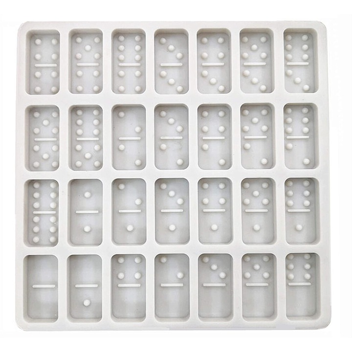 Matrite din silicon Domino, matrite din silicon DIY pentru dominouri personalizate Matrite din silicon, artefact, gri