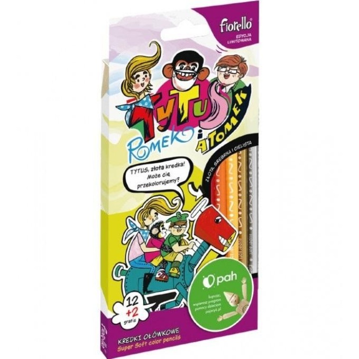 Set creioane colorate Fiorello Tytus, triunghiulare, 14 culori, 207x110mm