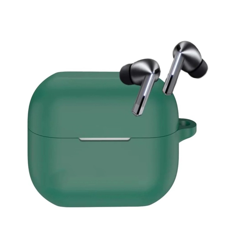 Husa de protectie compatibila cu Samsung Galaxy Buds 3/Buds 3 Pro, Silicone Case, UltraThin, Verde