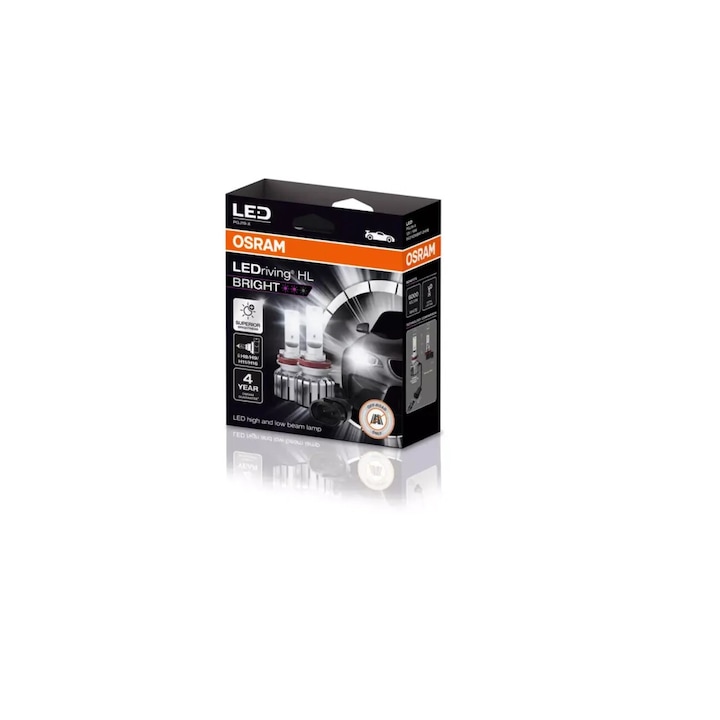 Комплект 2 бр. LED крушки за фар Osram HL BRIGHT H8/H9/H11/H16 19W, 12V, 6000K