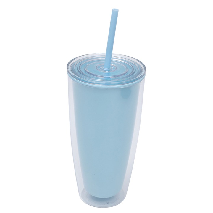 Jormftte pohár, 710ml, kék, 10.2x6.8x19.9cm, újrahasználható