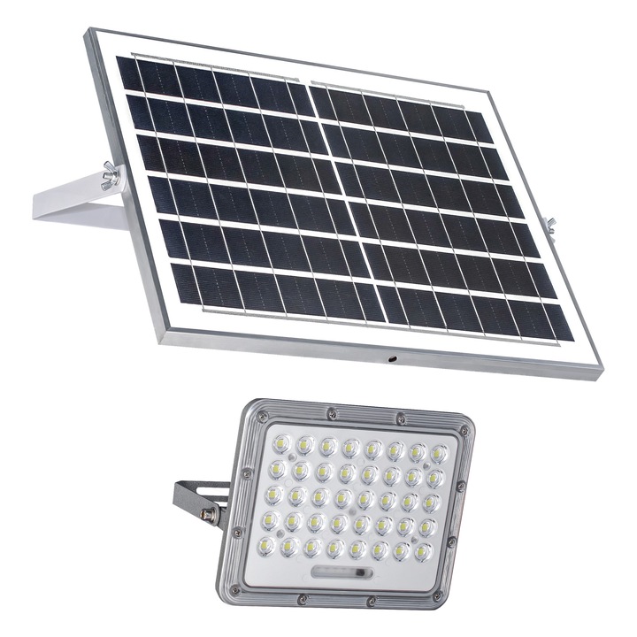 Proiector Solar LED, 60W, LM-DNG, 8Ah 12W, Panou Solar si Telecomanda, Brat de montare Inclus, LED Market®