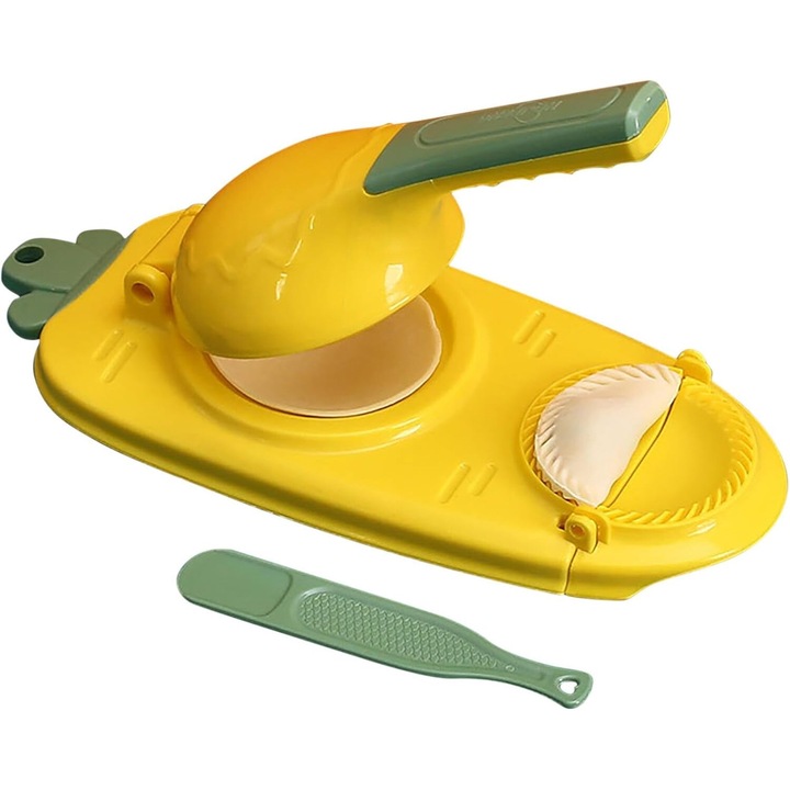 Forma prajituri pentru galuste, 2-in-1, manuala, galben