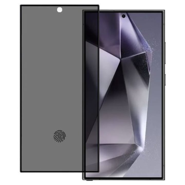 Стъклено фолио за поверителност (с функционален пръстов отпечатък), съвместимо със Samsung Galaxy S24 Ultra