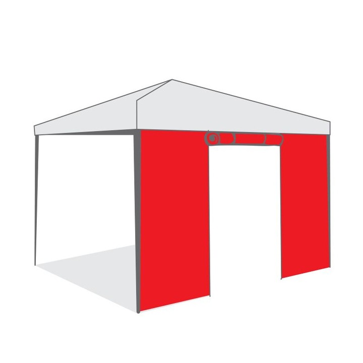 Страница за шатра, Tent Pro 3х3 с врата с цип, червена