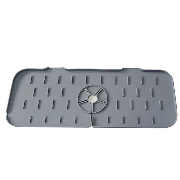 Protectie anti-stropire pentru chiuveta, pliabile, auto-drenante, gri, 37x14x0.5cm