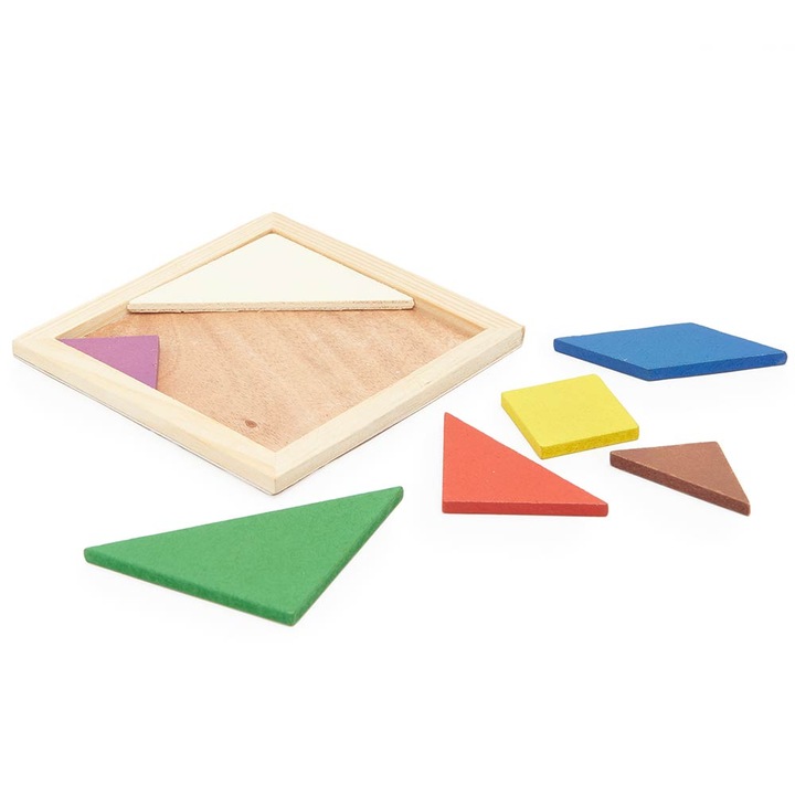 Puzzle indemanare pentru copii, lemn, Createur, 10.5 cm