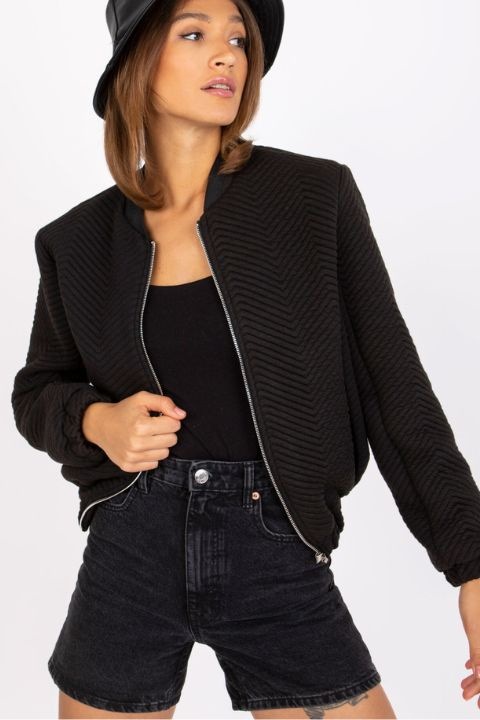 rövid női kabát, Fekete