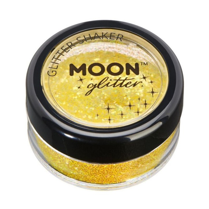 Sclipici shaker machiaj irizat galben intens 5g