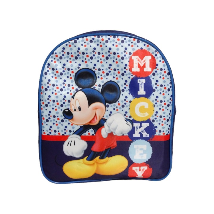 Ghiozdan, 30x26x10 cm, multicolor, bretele ajustabile si captusite, Mickey Mouse