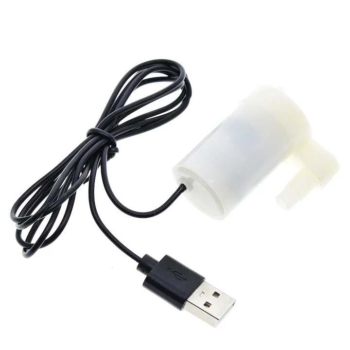 Мини водна помпа Genelec, USB захранване, 120L/H, 2.5-6V DC, 24x45x35mm