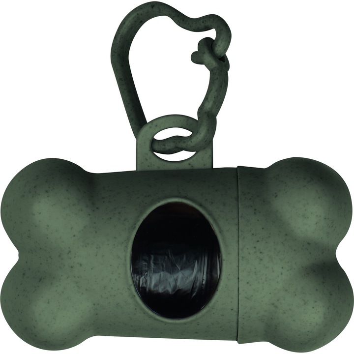 Dozator de saci pentru gunoi de caini Leipzig cu carabina din plastic si 15 pungi biodegradabile