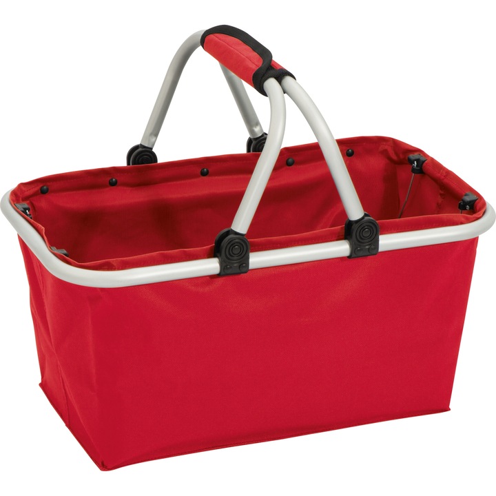 Cos de cumparaturi Baden-Baden, aluminiu, rosu