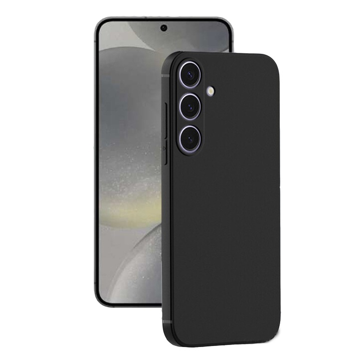 Telefontok, Samsung Galaxy S24-hez, Szilikon/PC, Fekete