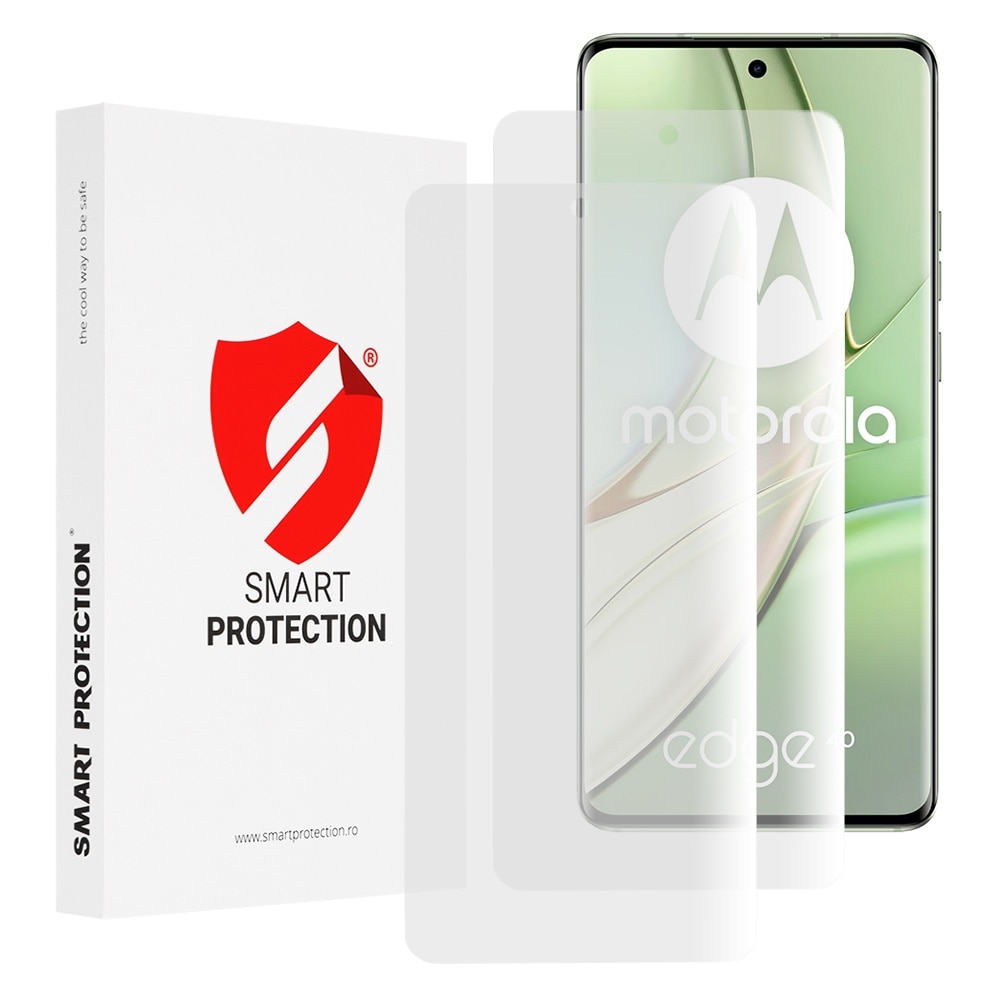 Folie regenerabila premium [Pachet 2x] pentru Motorola Edge 40 / Edge 40 Neo / Edge (2023), Smart Protection Classic, Clear