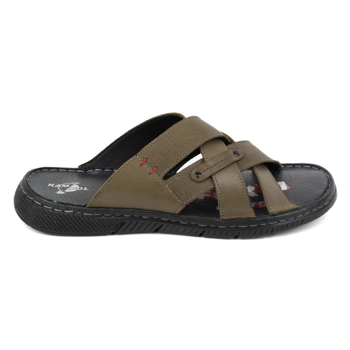 Slapi pentru barbati, Kampol, BM202603, Verde