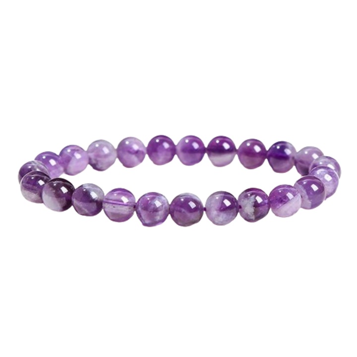 Bratara din piatra naturala amethyst, 8mm, unisex