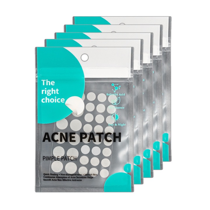 Полупрозрачни лепенки против акне, Darklove, 180 бр., натурални съставки, За лечение на петна от акне, Лесни за употреба, За бързо заздравяване на пъпки и премахване на бели точки, 9 мм и 12 мм, Прозрачни