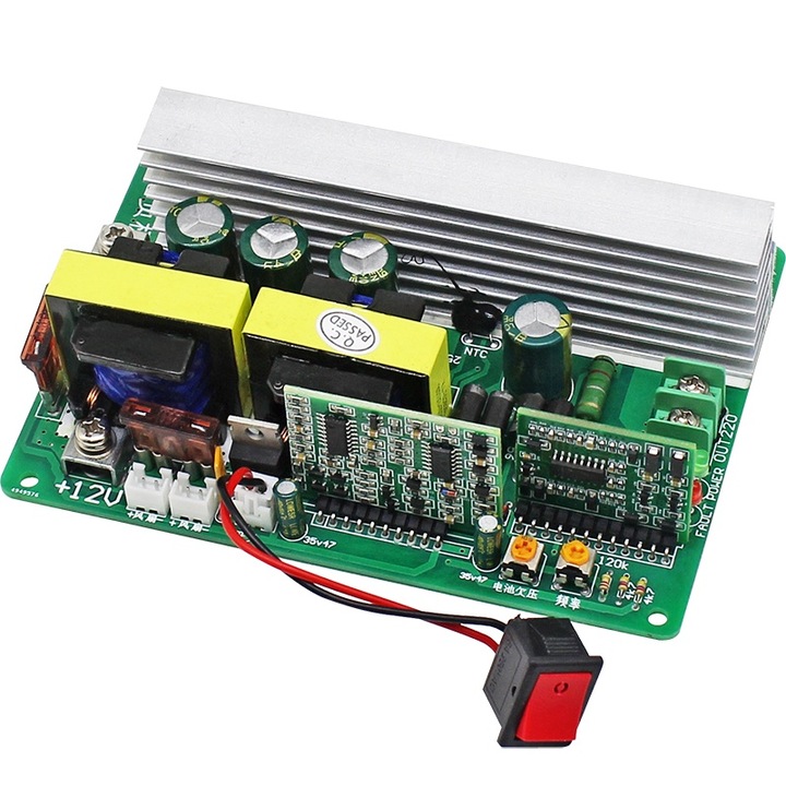 Увеличаващ DC-AC усилващ преобразувател на напрежението от 10-15V на 220V, 600W