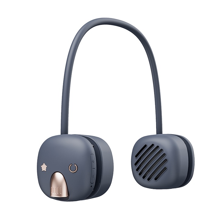 Преносим високоговорител за врат, Bluetooth 5.1, малък безжичен високоговорител за открито и закрито, MicroSD карта, свободни ръце, USB Type-C зареждане, нощна светлина, HIFI звук, син