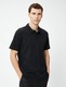 KOTON, Tricou polo uni din amestec de bumbac, Negru, M