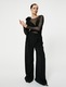 KOTON, Bluza transparenta cu model floral, Negru, M