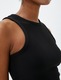 KOTON, Top crop cu decupaj pe spate, Negru, XS