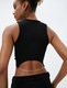 KOTON, Top crop cu decupaj pe spate, Negru, XS