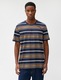 KOTON, Tricou de bumbac in dungi, Bleumarin, L
