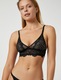 KOTON, Sutien cu barete ajustabile Lacy, Negru, S