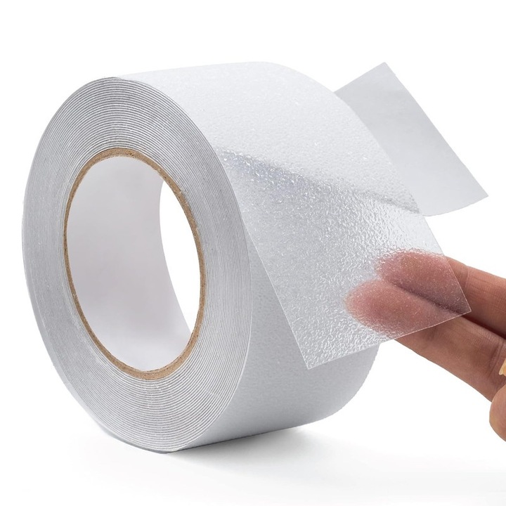 Banda adeziva antiderapanta, Supertina, transparenta, 5x500cm