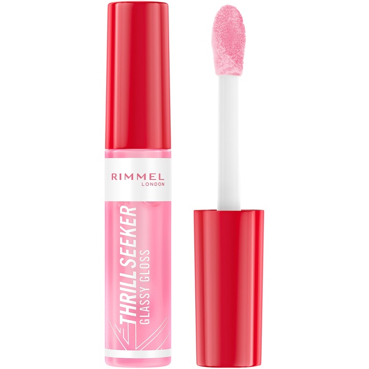 Luciu de buze Rimmel London Thrill Seeker Glassy Gloss 150 Pink Candy, 10 ml