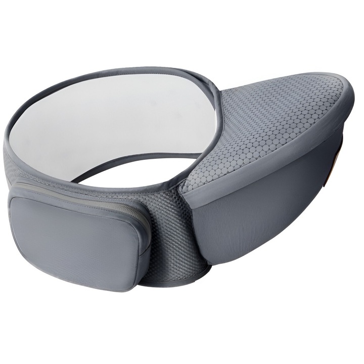 Marsupiu Ergonomic 3in1, Bebelusi si Copii, 0-36 Luni, Bretele pentru Umar si Sold, Inchidere Catarama, 125x25x14 cm, Gri, Avaleea