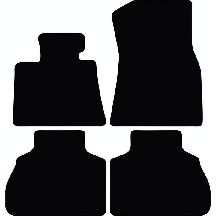 Set fata covorase auto din velur, pentru: BMW X7 G07 (2018-) - 5 persoane bej, asortat cu masina