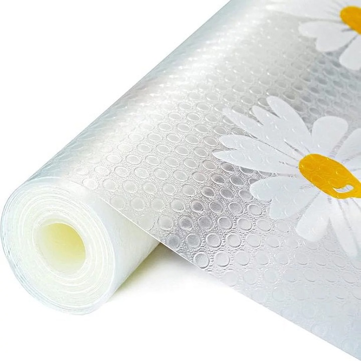 Folie de protectie, antialunecare pentru sertare, Rafturi, Hggzeg, Sigure si non-toxice, Lavabile si reutilizabile, Rezistent la apa si praf, Ultra rezistenta, Usor de curatat si intretinut, EVA, 45x300 cm