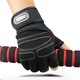 Manusi pentru fitness si sala, Pawlisor，din material respirabil, culoare neagra, marimea L