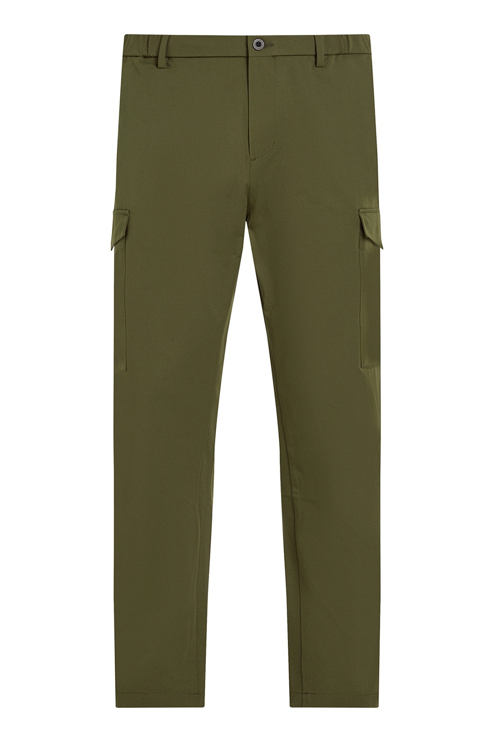 Tommy Hilfiger, Pantaloni chino cargo cu croiala conica, Verde masliniu, W36-L32