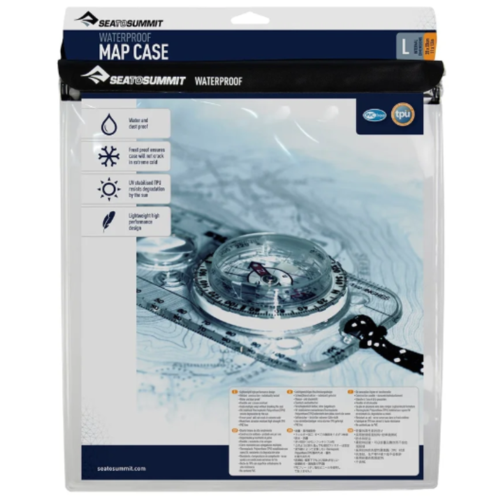 Carcasa TPU impermeabila Sea to Summit Map Large Clear, 33x28 cm, negru