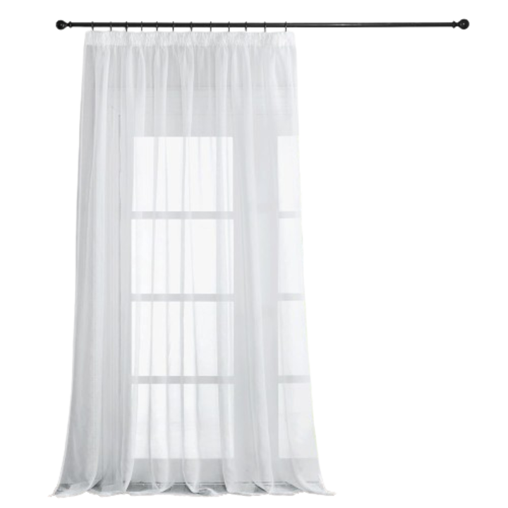 Függöny szalaggal, PONY DANCE, 137 x 260 cm, átlátszó, tökéletes ablakokhoz és ajtókhoz Hálószoba/nappali, Fehér