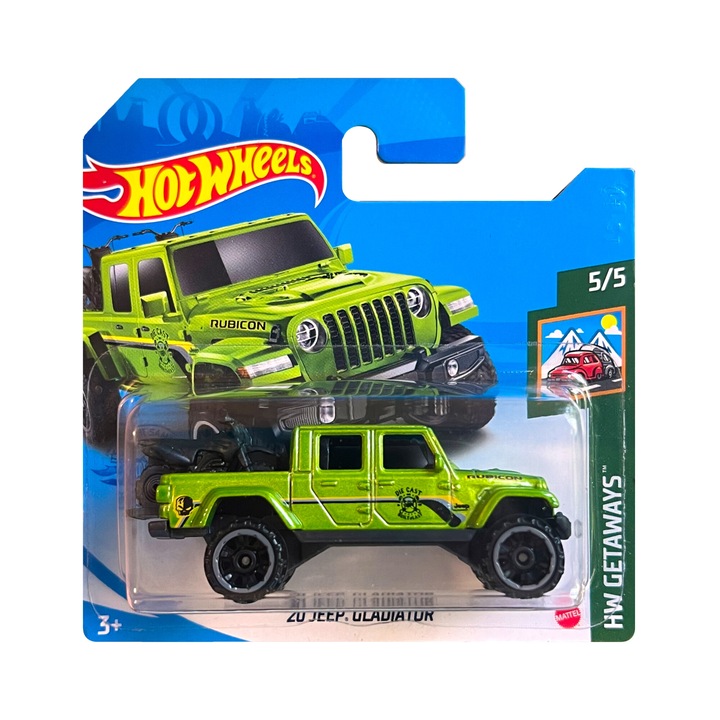 Hot Wheels fém játékautó, '20 Jeep Gladiator, 1:64, zöld