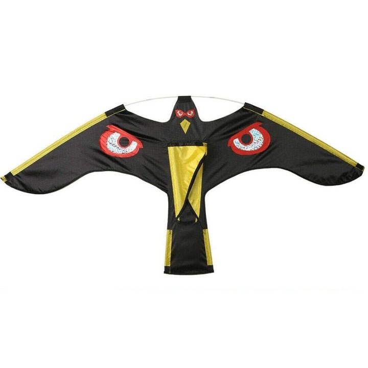 Sperietoare pasari Zmeu Soim, anvergura 1.4 metri, panza/ fibra de sticla, ochi reflectorizanti, impermeabil, Nebloria, Multicolor