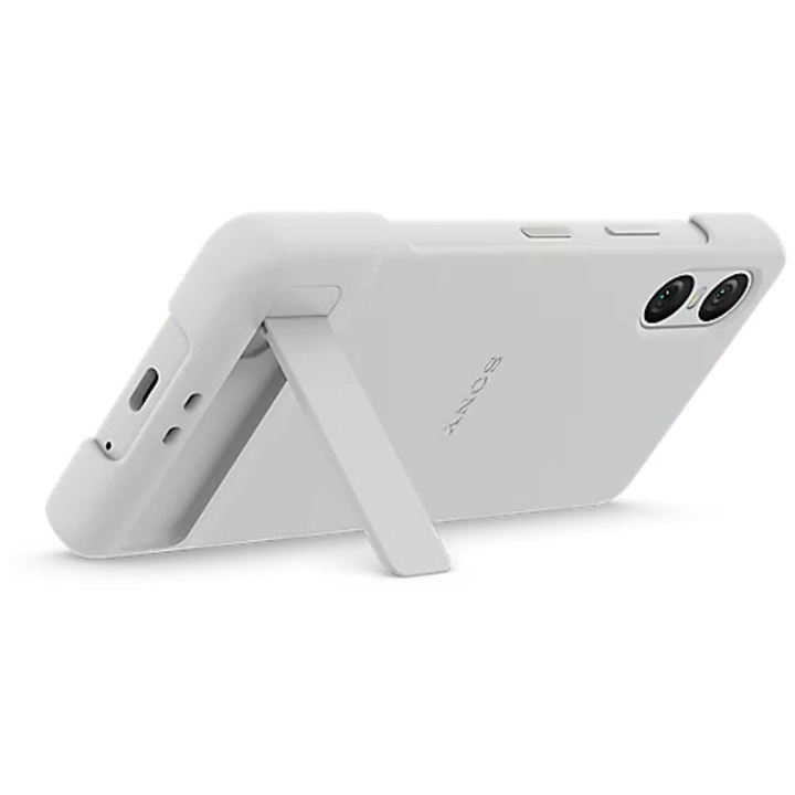 Предпазен калъф Sony със стойка за Xperia 10 VI, Сребрист