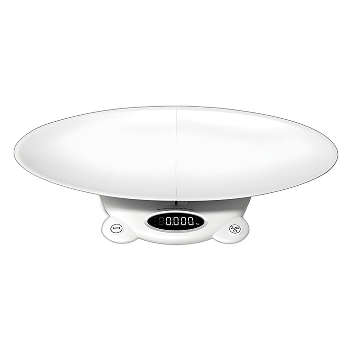 Дигитален телесен кантар 2в1, LED дисплей, 120 кг, бял