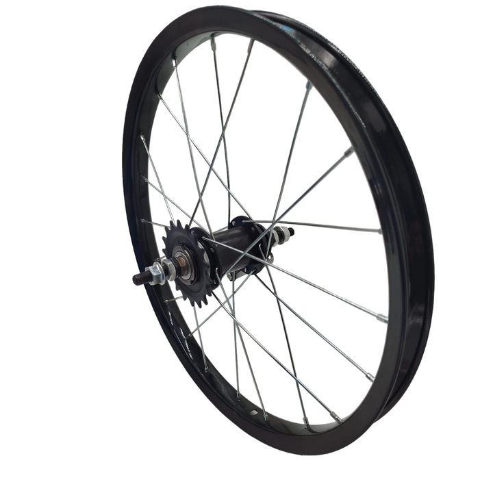 Roata 18/175-2125 spate cu frana in butuc, neagra 14 G