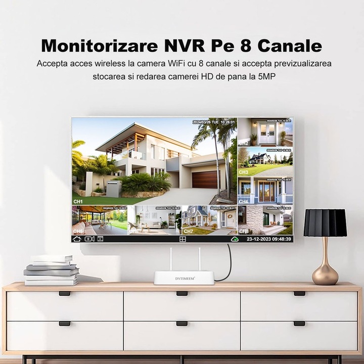 NVR 10 Canali, 8 Canali,POE + 2 IP Non POE, 8 MegaPixel 4K ULTRA HD Onvif Linux System P2p Cloud