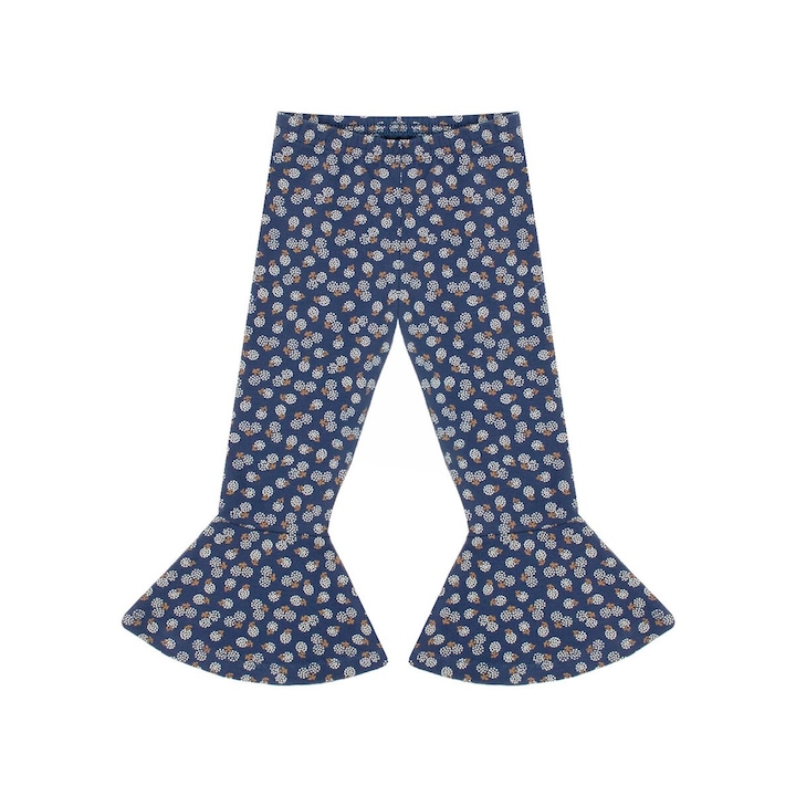 Csengő alsó leggings lányoknak, Nicol, pamut, sötétkék, Tengerészkék